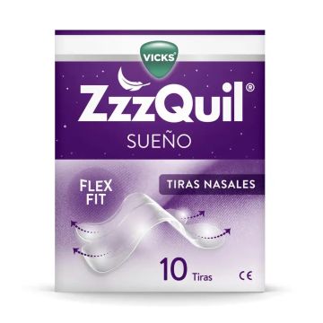 Zzzquil Sueño Tiras Nasales, Respira Y Duerme Mejor, 10 tiras