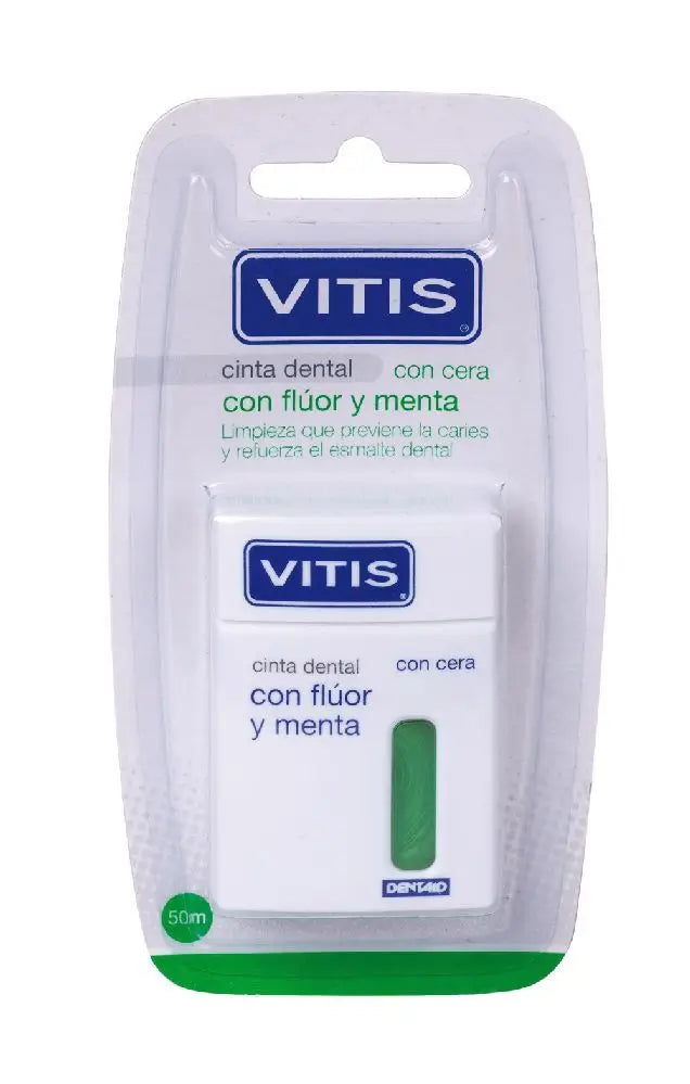 VITIS Cinta Dental con Fluor y Menta 50 M