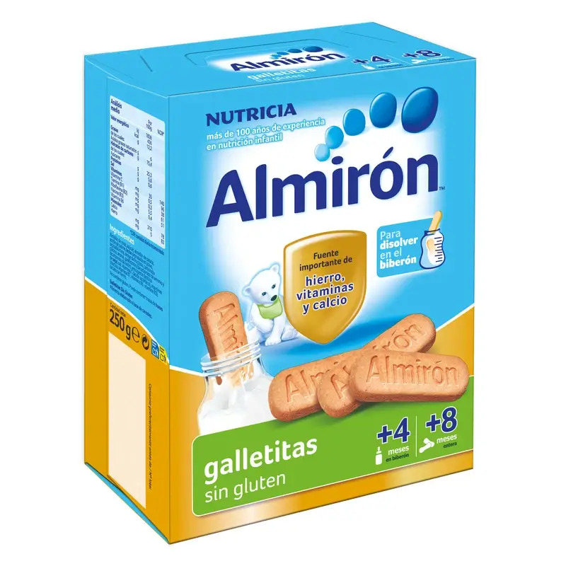 Almirón, Galletas para Bebé Sin Gluten, a partir de 4 Meses, 250g