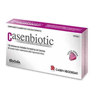 Casenbiotic Fresa 30 comprimidos
