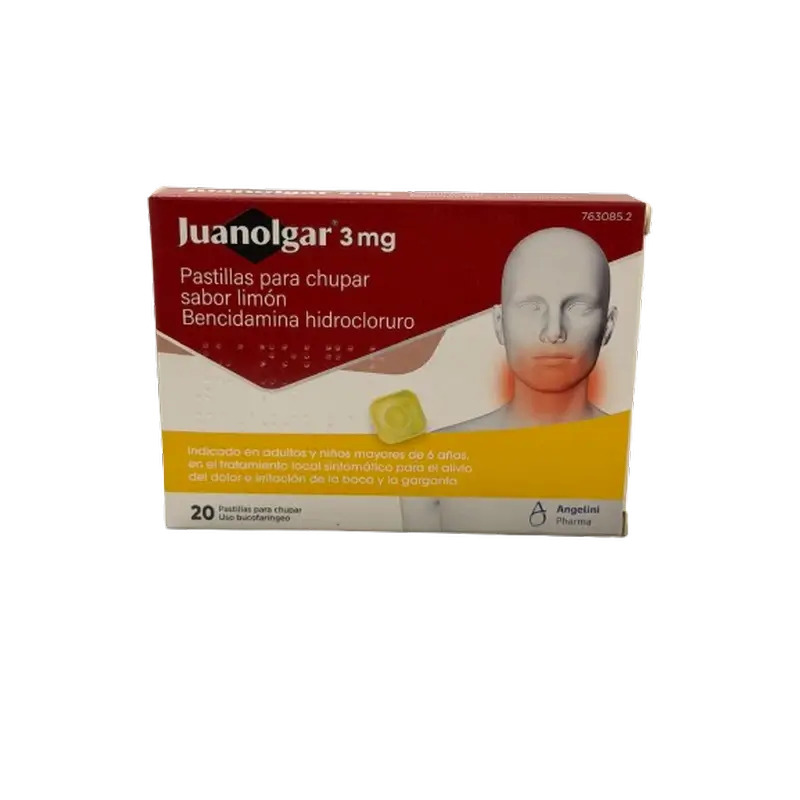 Juanolgar 3 Mg Pastillas Para Chupar Sabor Limón, 20 pastillas
