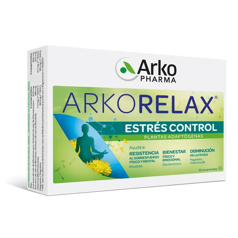 Arkopharma Arkorelax Estrés Control, 30 comprimidos