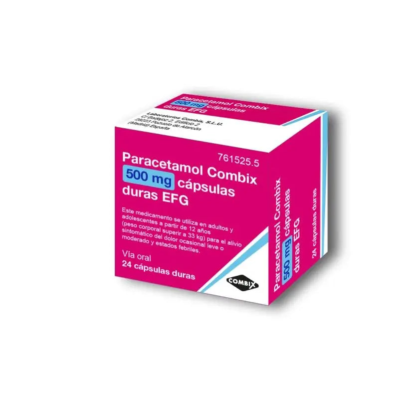 Combix Paracetamol Efg 500 mg, 24 Cápsulas