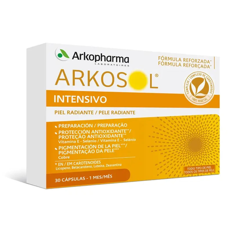 Arkopharma Arkosol Intensivo Piel Radiante, 30 perlas