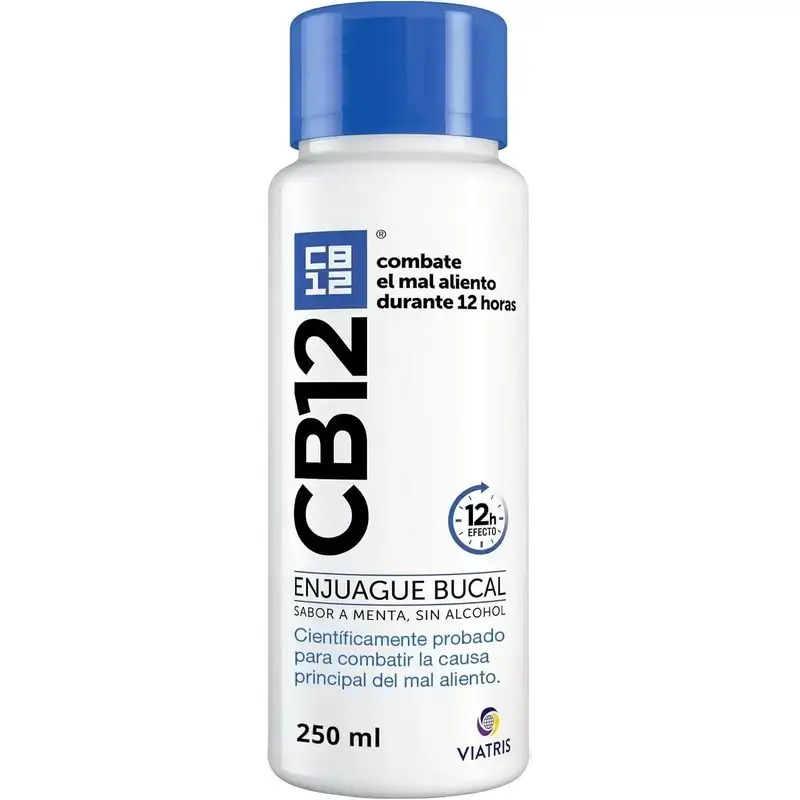 CB12 Mint Enjuague Bucal Halitosis Sabor Menta, 250 ml