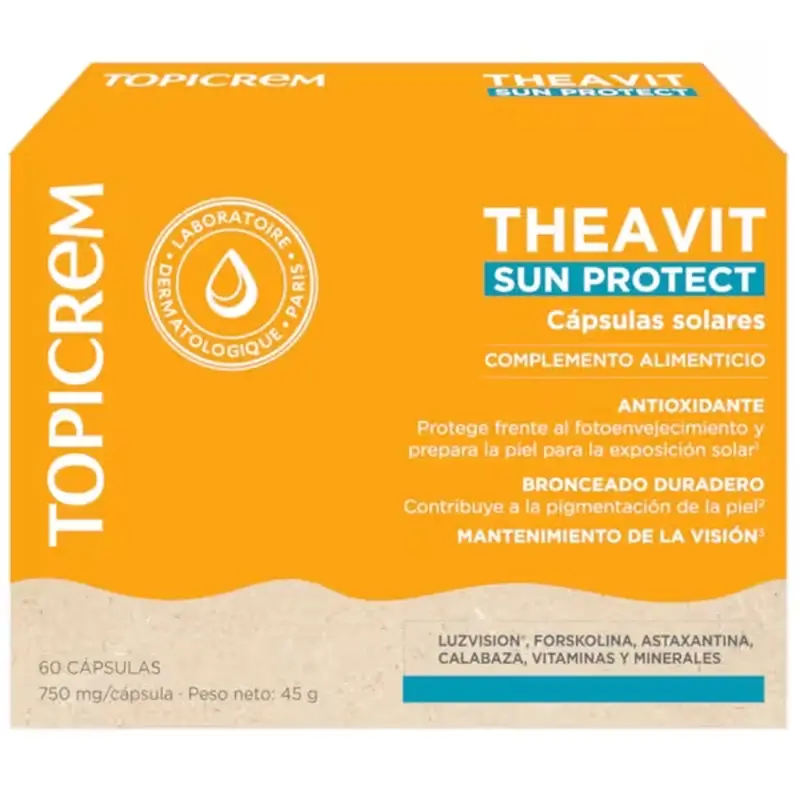 Topicrem Theavit Solar Sun Protect, 60 Cápsulas