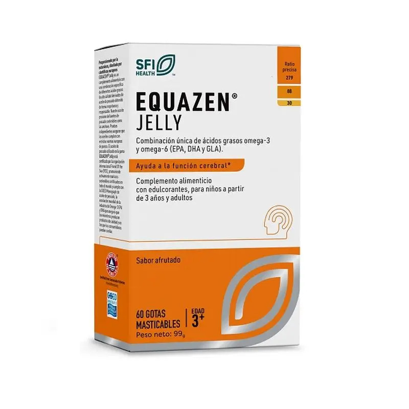 Equazen Jelly 60 cápsulas - Omega-3 y omega-6 en gelatina masticable