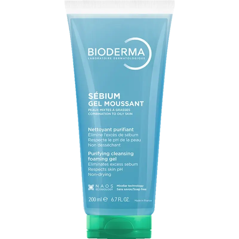 BIODERMA Sebium Gel Moussant Limpieza Específica Sin Detergente, 200 ml
