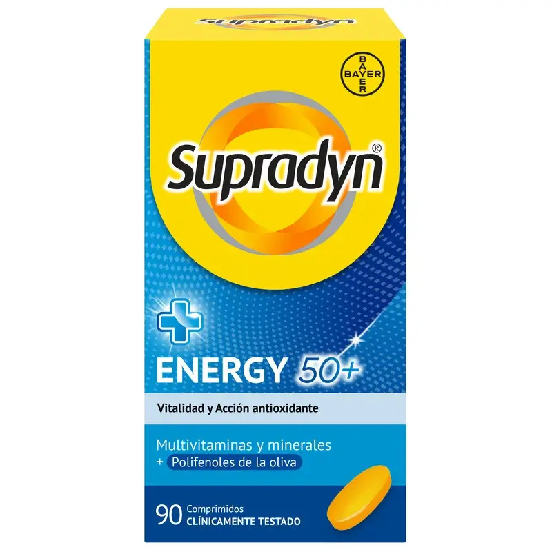 Supradyn Energy 50+ Vitaminas, Minerales y Energía, 90 Comprimidos