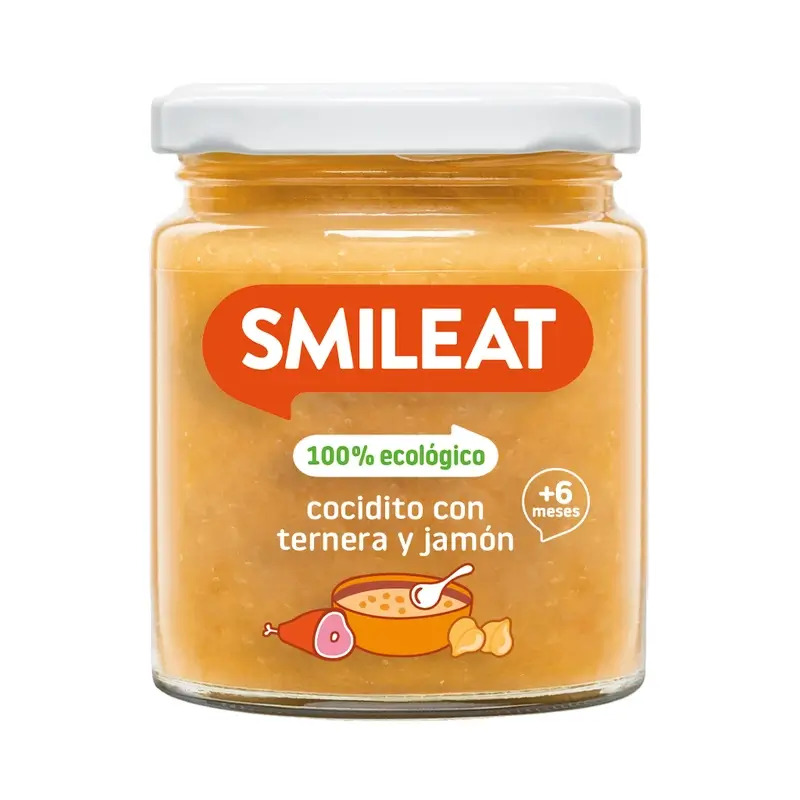 Smileat Tarrito De Cocidito Con Ternera Y Jamón , 230 gr