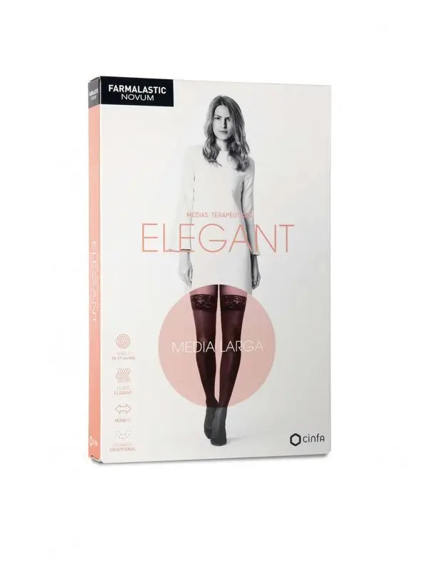 Farmalastic Novum Elegant Talla Larga De Compresión Ligera Color Canela, Talla 0