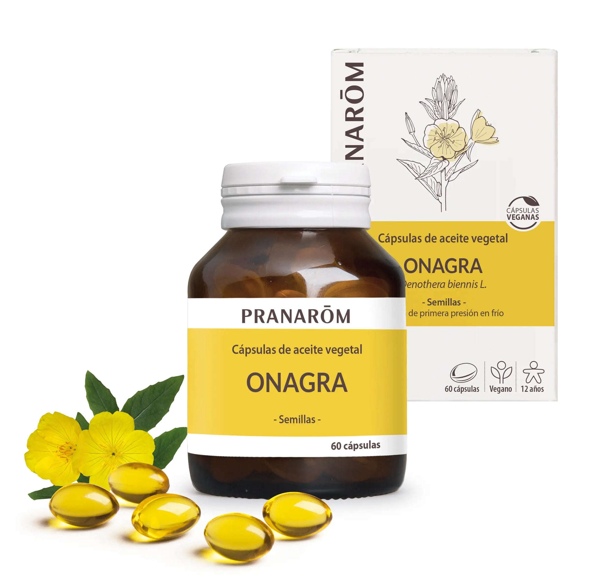 Pranarom Aceite Vegetal Onagra, 60 cápsulas