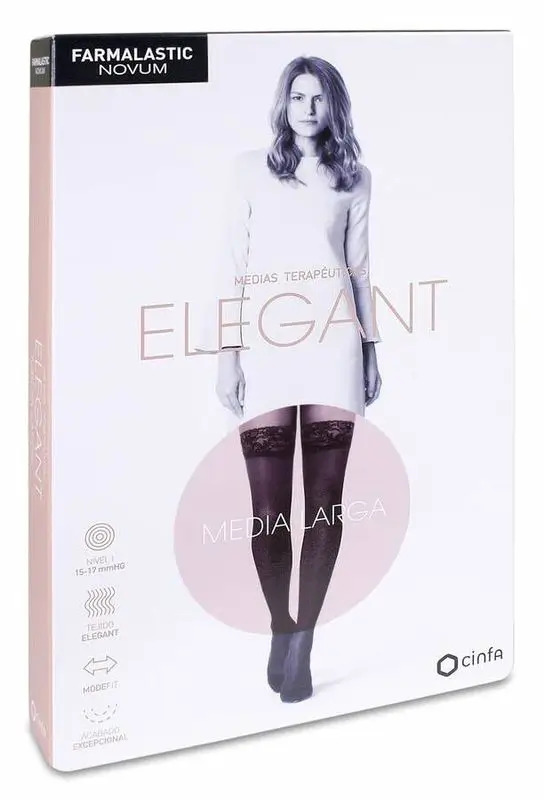 Farmalastic Novum Elegant Talla Larga De Compresión Ligera Color Canela, Talla 2