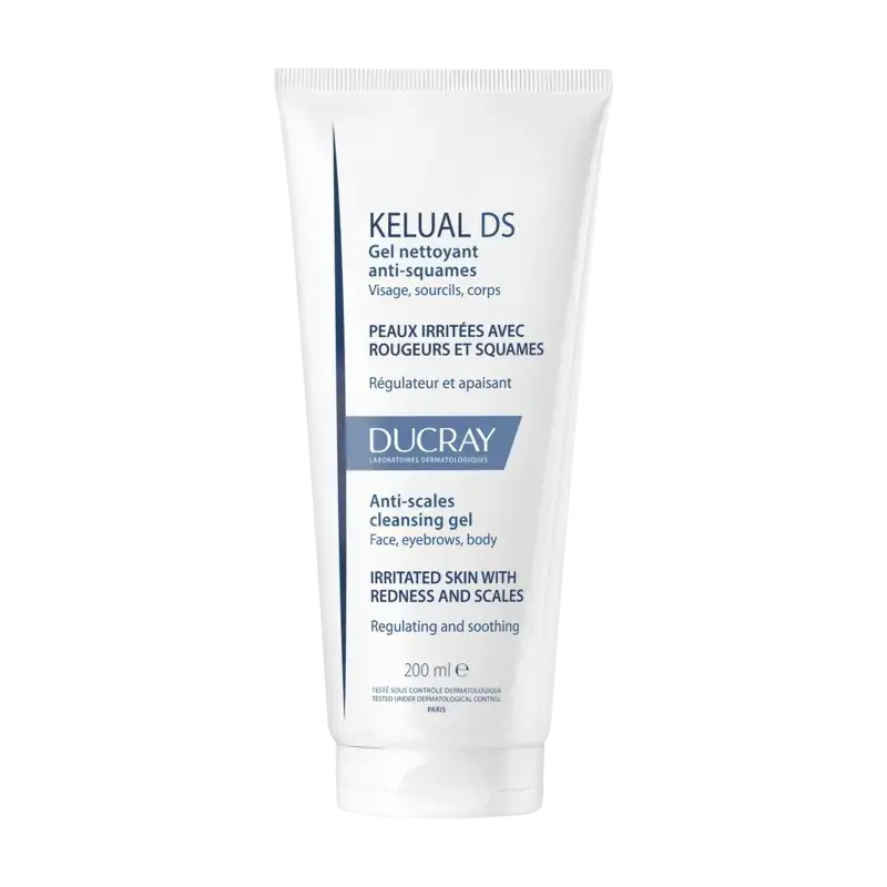 Ducray Kelual Ds Gel Limpiador Facial Antiescamas, 200 ml