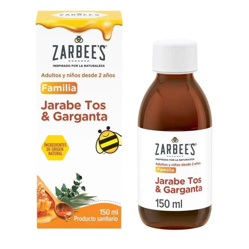 Zarbee's Jarabe Tos y Garganta Jarabe para la Tos con miel, 150 ml