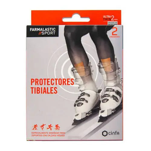 Farmalastic Spor, Talla Aposito Protectores Tibiales, 2 Unidades