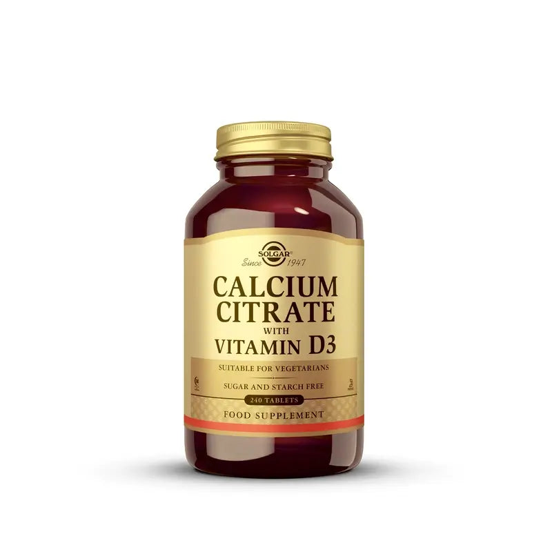 Solgar Citrato de Calcio con Vitamina D, 240 Comprimidos