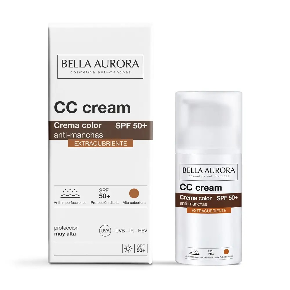 Bella Aurora Cc Cream Spf50+ Extra Cubriente , 30 ml.