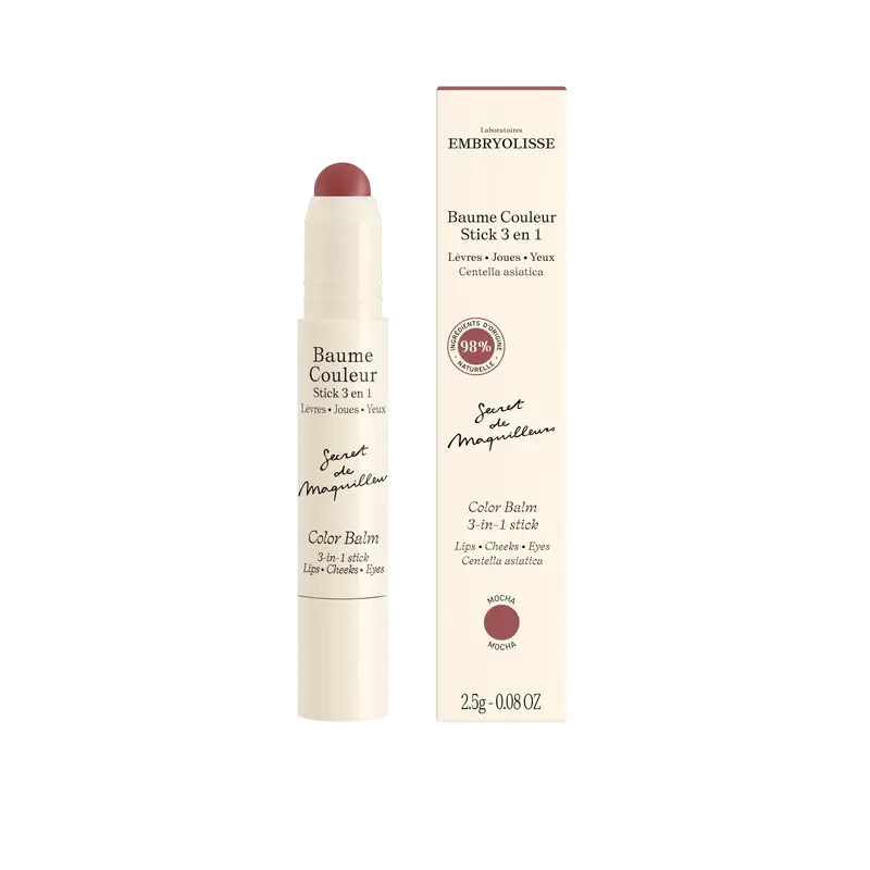 Embryolisse Baume Couleur Stick 3-En-1 Mocha, 2,5 gr