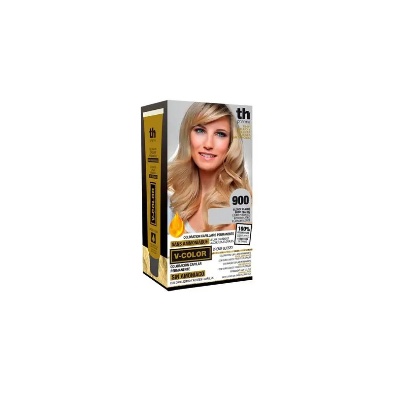 Th Pharma V Color- Kit Tinte Nº 900 Sin Amoniaco C/Oro Líquido