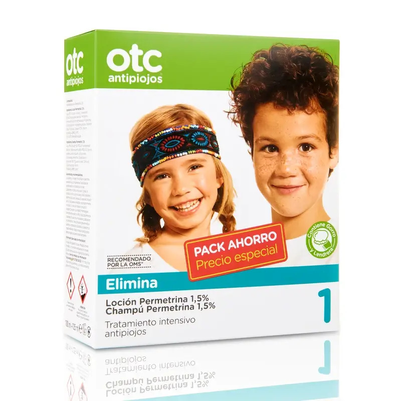 Otc Antipiojos Pack Permetrina Antipiojos y Liendres 1,5%